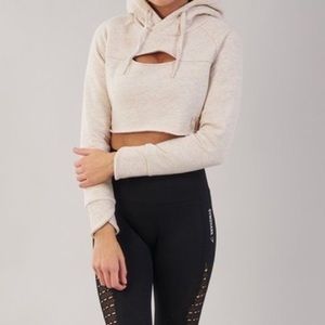 Gymshark Cropped Hoodie- Oatmeal Marl